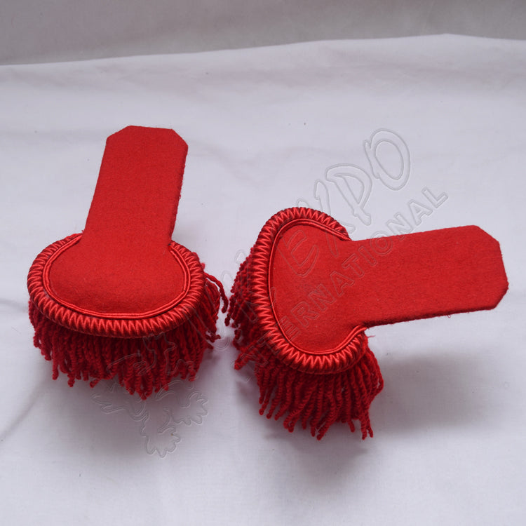 Red Shoulder Fringe Epaulettes
