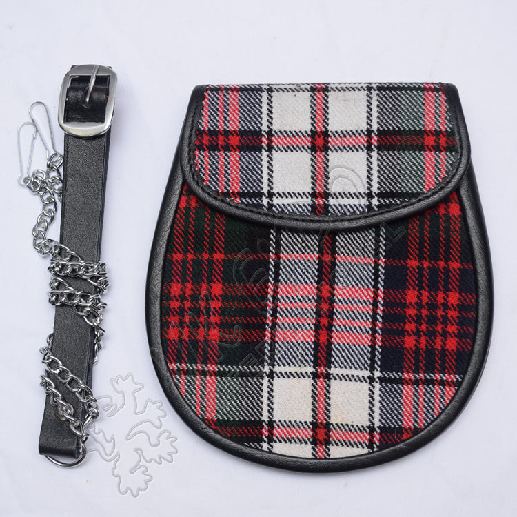 Zig Zag Leather Day Wear Menzies Tartan Sporran