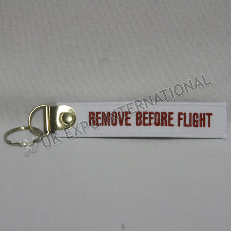 Remove Before Flight Tag Keychain