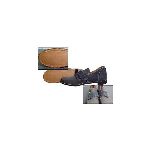 Colonial Buckle Rough Black Leather Shoes