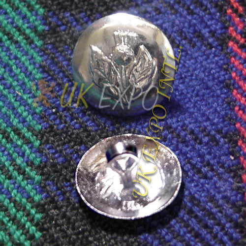 Round Shape Chrome Plated Thistle Button
