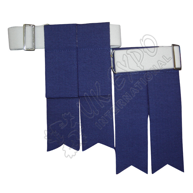 Royal Blue Garter Flashes With Adjustable Buckle