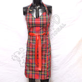 Royal Stewart Tartan Plaid Sleeveless Dress With Red Ribbon