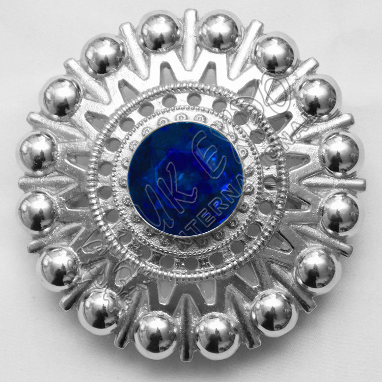 Sapphire Stone With Snap Button Fit Brooch