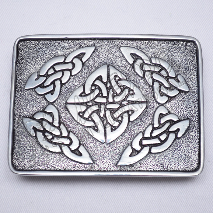 Scottish Celtic Design Black Color Filing Kilt Buckle