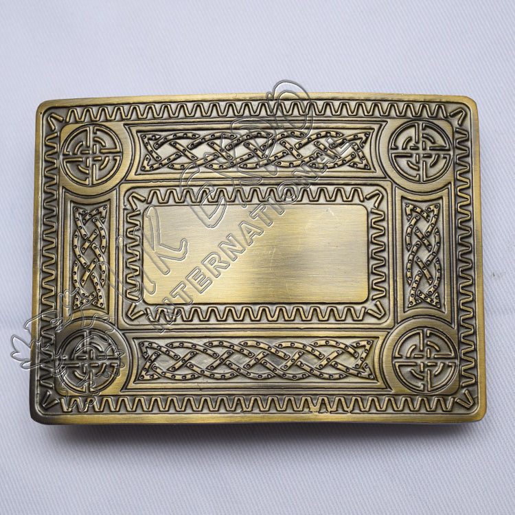 Scottish Celtic Design Bronze Kilt Buckle
