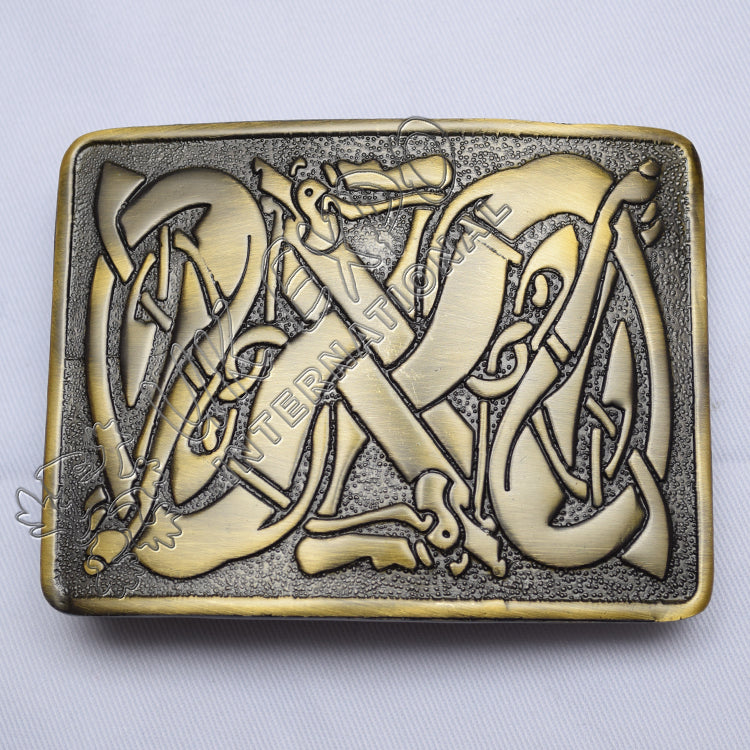 Scottish Celtic Design Bronze Kilt Buckle