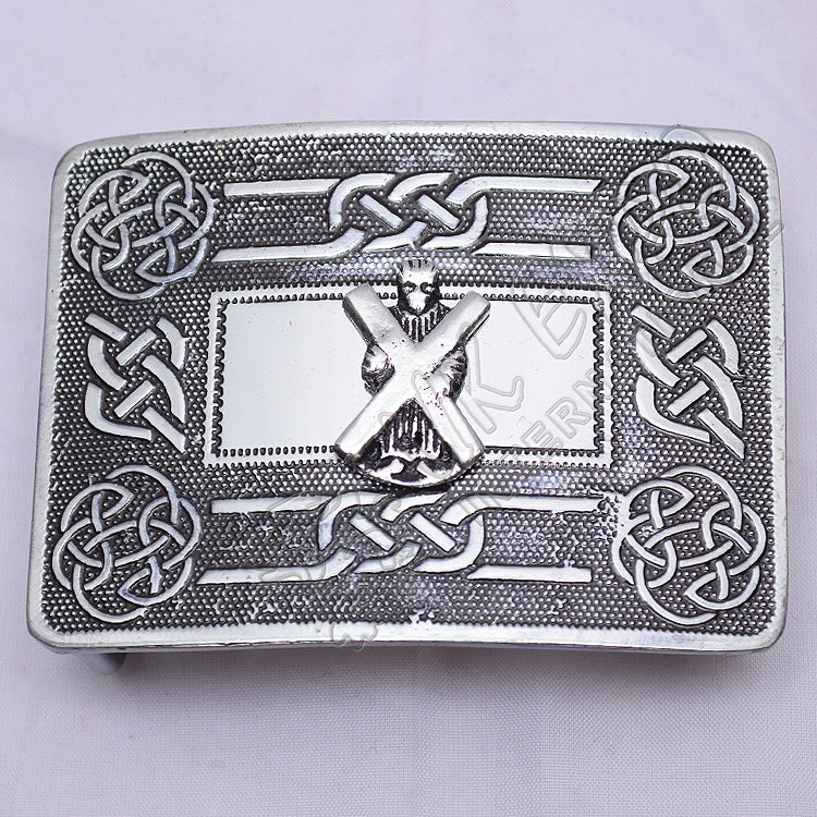 Black Filing Color Scottish Celtic With ST Andrews Kilt Buckle