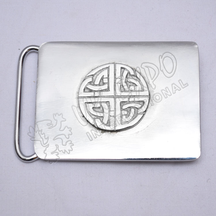 Scottish Celtic Design Kilt Buckle Chrome Finish