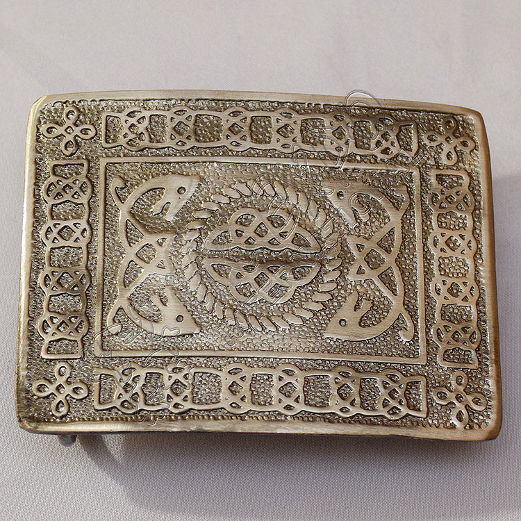 Scottish Celtic Design Shiny Antique Buckle