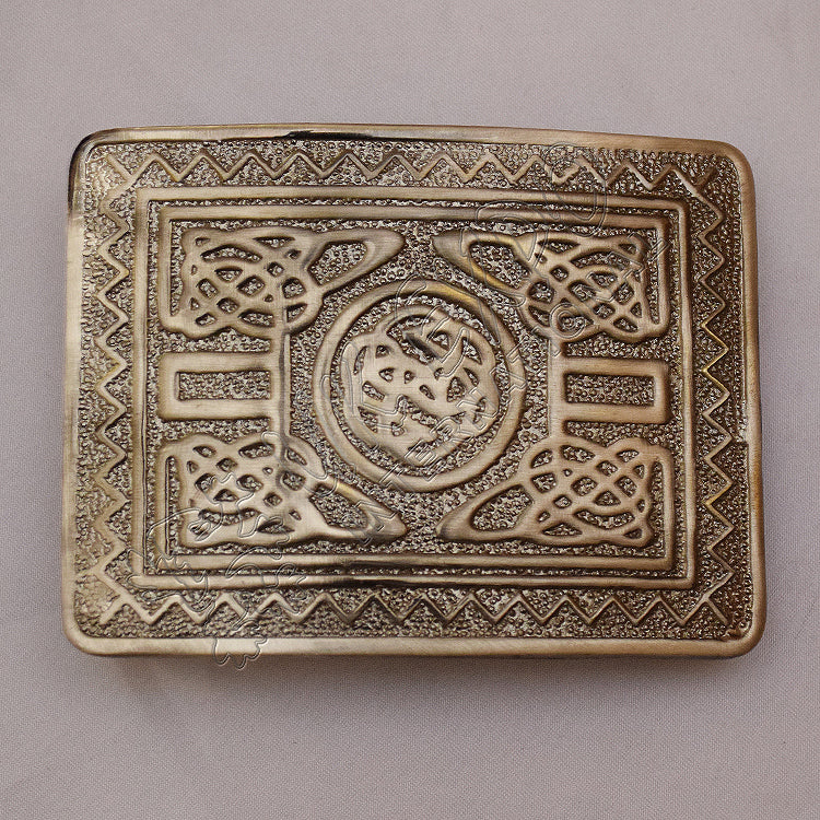Scottish Celtic Design Shiny Antique Kilt Buckle