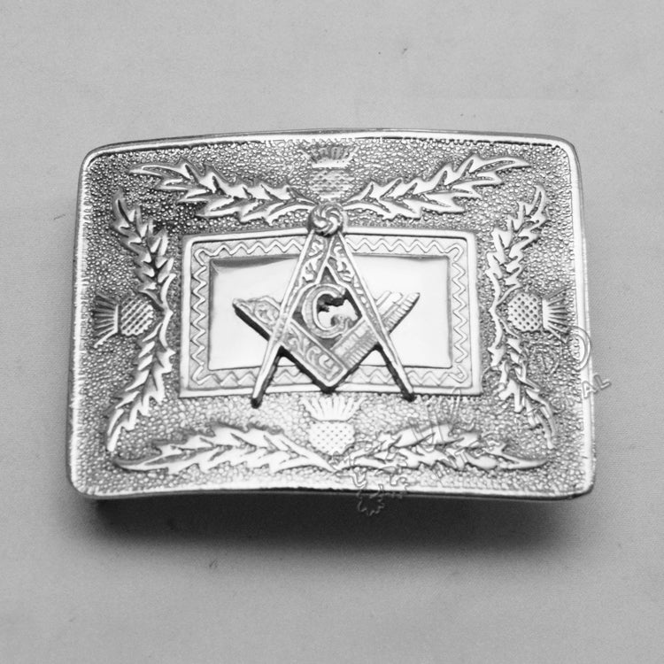Scottish Flower Buckle With Masonic Badge