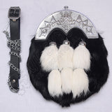 Thistle Bloom Black Rabbit Fur Full Dress Sporran