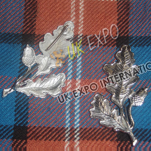 Scottish Flower Chrome Metal Badge
