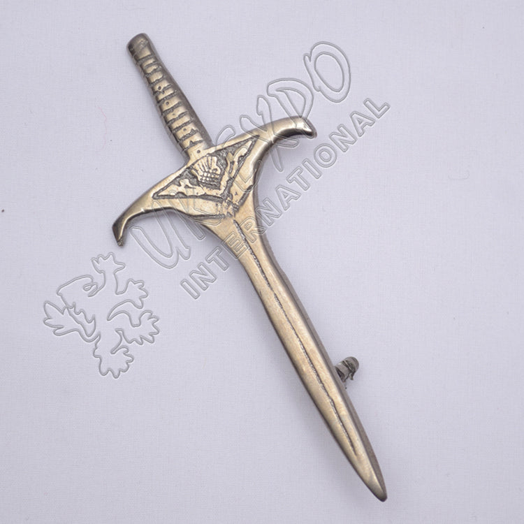 Scottish Flower Sword Shiny Kilt Pin