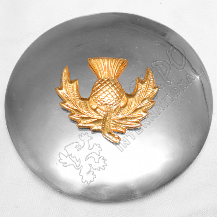 Gold Thistle Badge With Plain Brooch