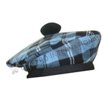 Scottish Darcy Denim Tartan Hat With Black Pom Pom