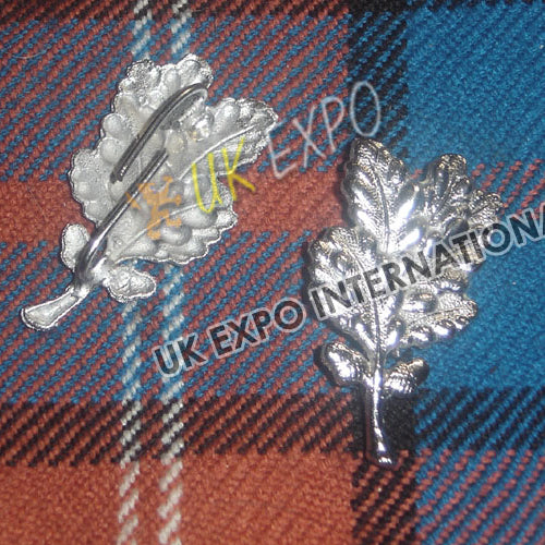Scottish Leaf Chrome Metal Badge