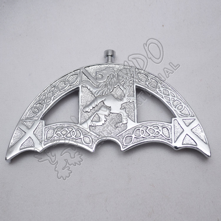 Rampart Lion Chrome Sporran Cantle
