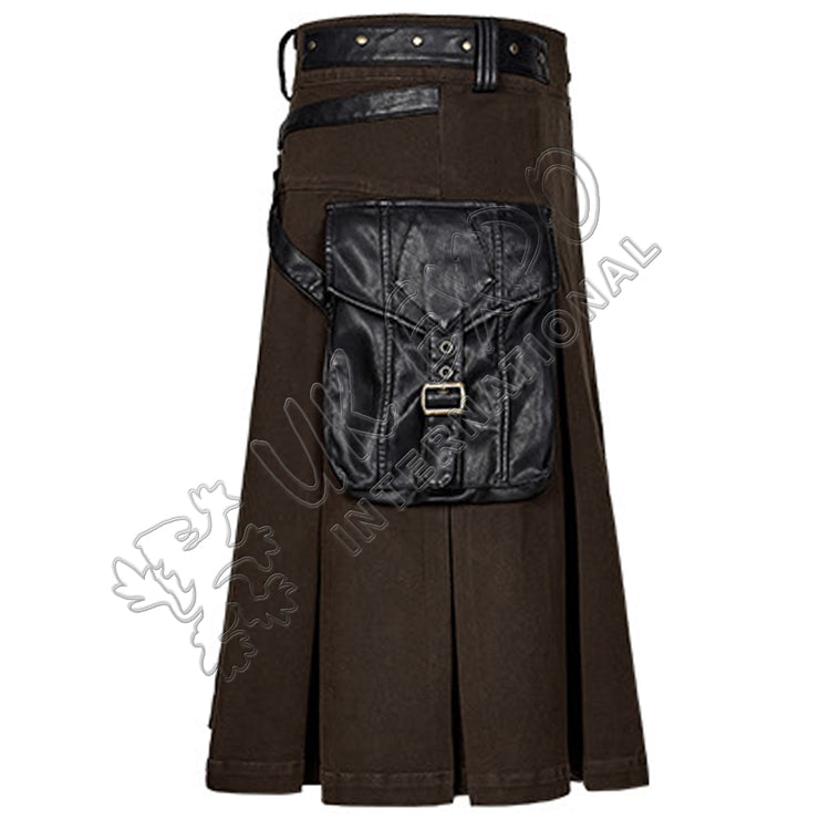 Dark Brown Scottish Rival Stereoscopic Utility Kilt