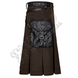 Dark Brown Scottish Rival Stereoscopic Utility Kilt