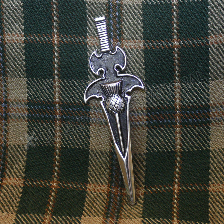 Scottish Sword Kilt Pin Black Color Filled