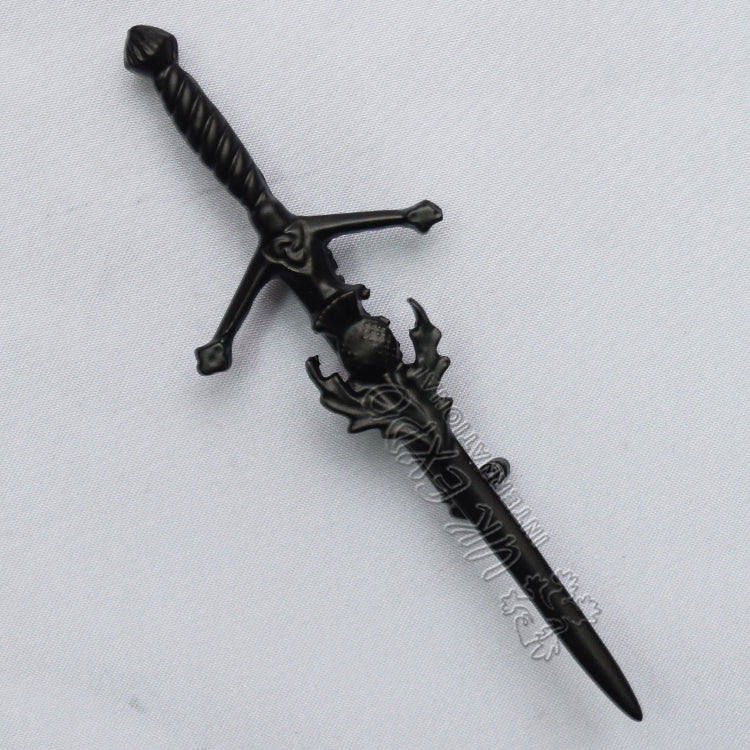 Scottish Sword Thistle Kilt Pin Black Colored