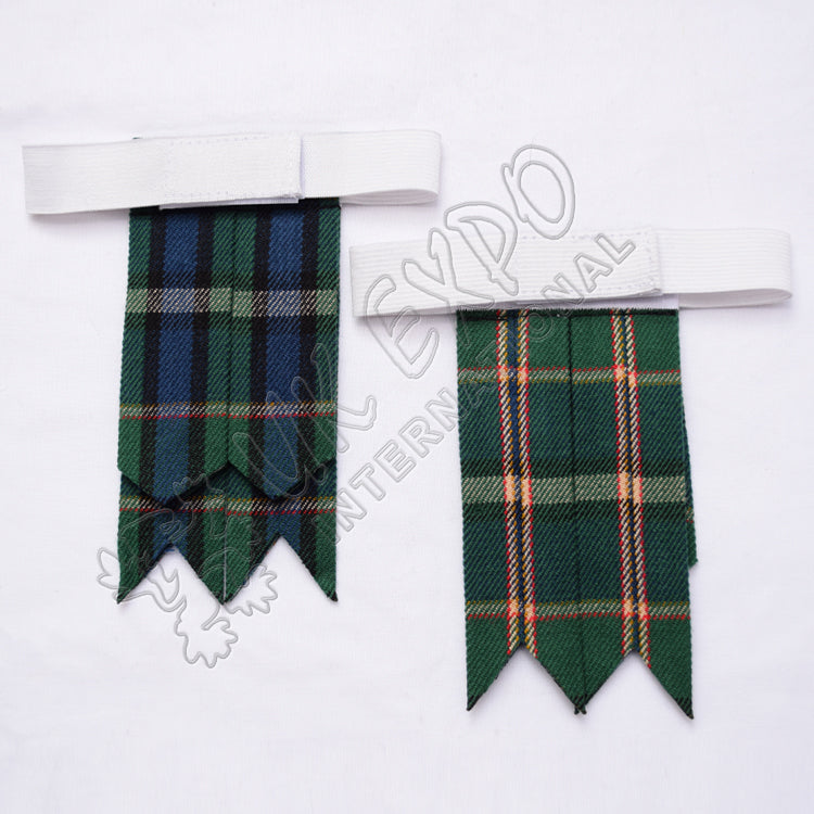 Scottish Tartan Kilt Hose Flashes