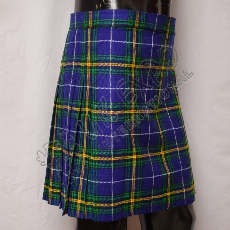 Modern Blue Scottish Tartan Ladies Mini Kilt