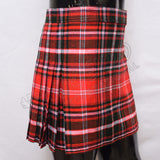 Scottish Red Royalty Tartan Women Mini Kilt Skirt