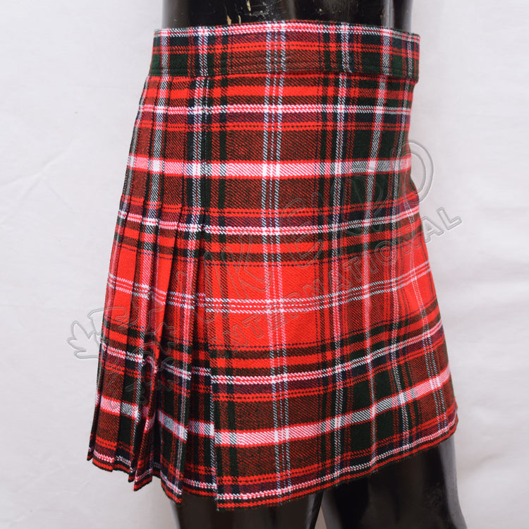 Scottish Red Royalty Tartan Women Mini Kilt Skirt
