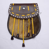 Seal Skin Semi Dress Yellow Laces Sporran