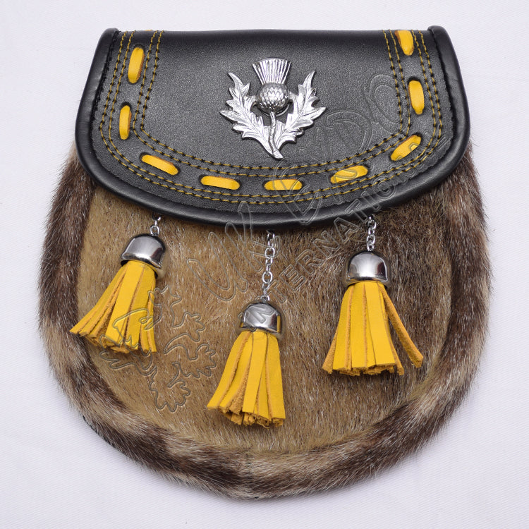 Seal Skin Semi Dress Chrome Thistle Sporran