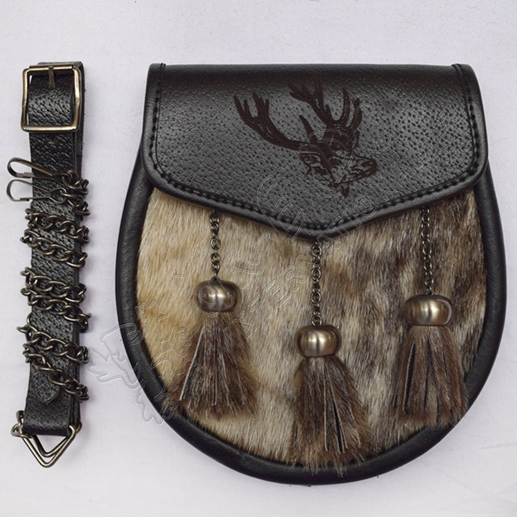 Traditional Scottish Stag Head Sporran