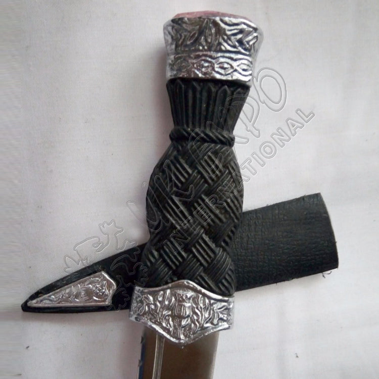 Handmade Scottish Sgian Dubh Dirk With Red Stone