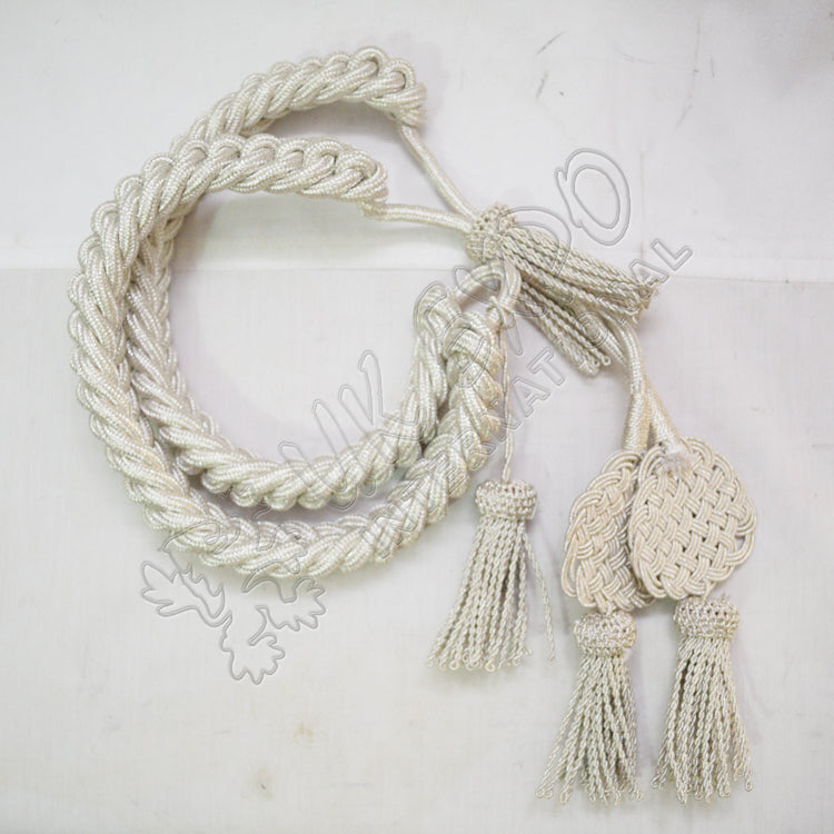 White Silk Military Shako Hat Cord