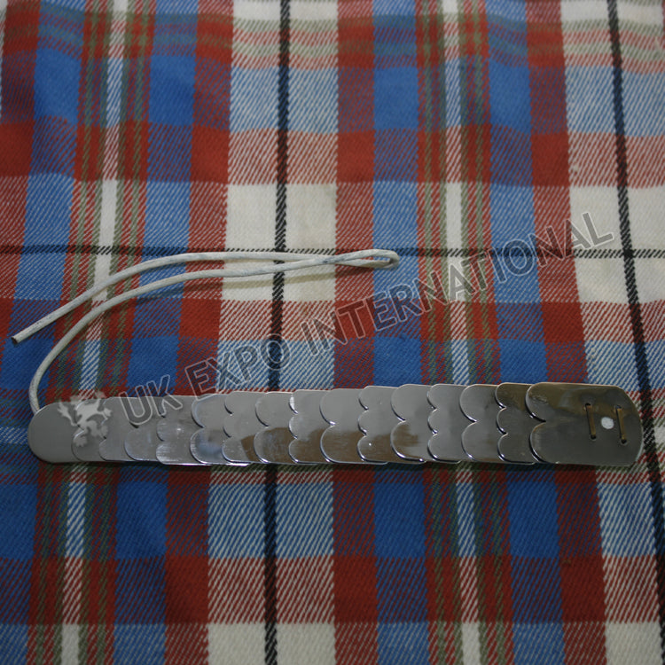 Silver Chrome Finish Shako Chin Scale