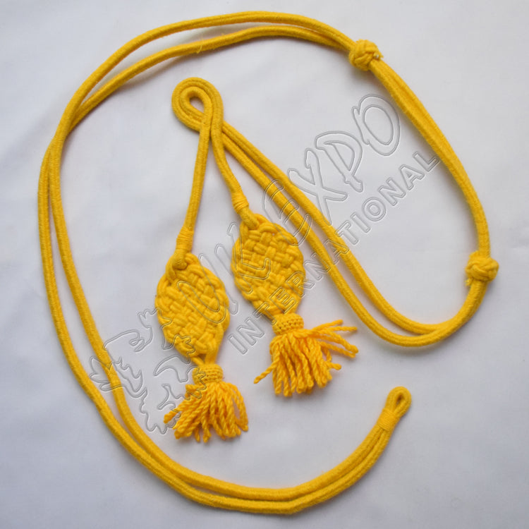 Yellow Wool Square Russian Braid Military Shako Hat Cord