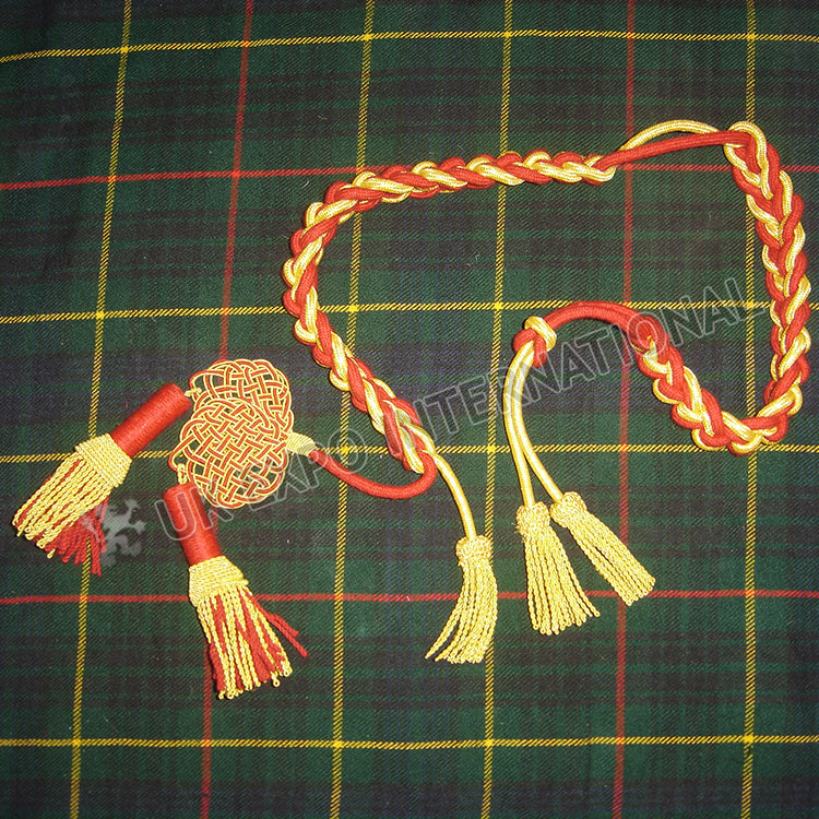 Red & Gold Military Shako Hat Cord