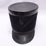 Black Leather Shako Hat Black Thread Military Hat