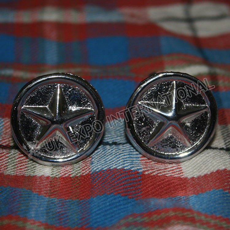 Silver Chrome Finish Shako Star