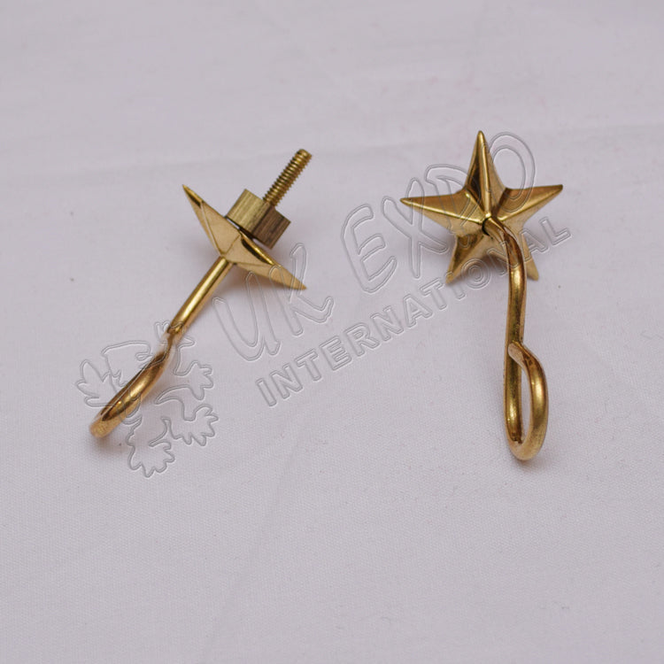 Shako Brass Finish Star Hook