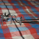 Silver Chrome Finish Shako Hat with Star Emblem