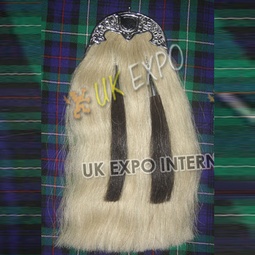 Shamrock White Horse Long Hair Sporran