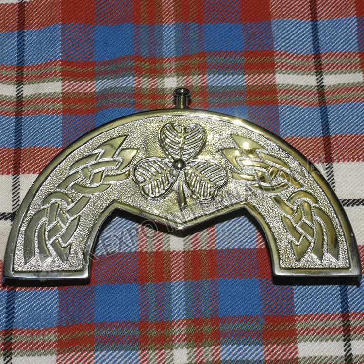 Shamrock Celtic Brass Finish Cantle