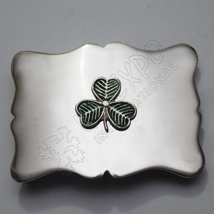 Chrome Buckle with Moulded  Quality ShamRock