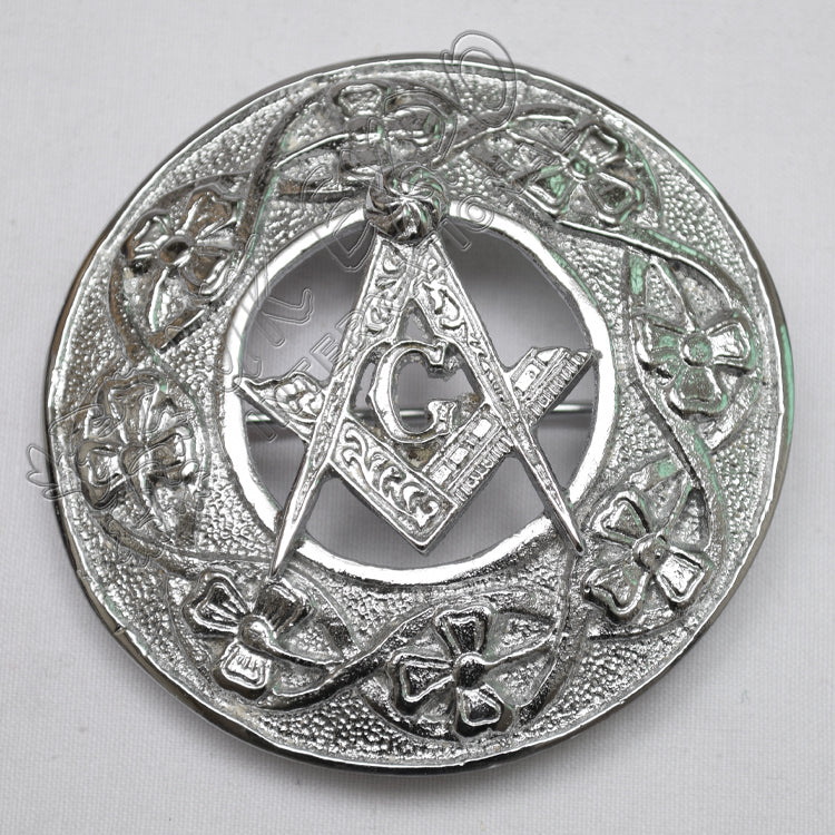 Shamrock Knot With Masonic Badge Brooch