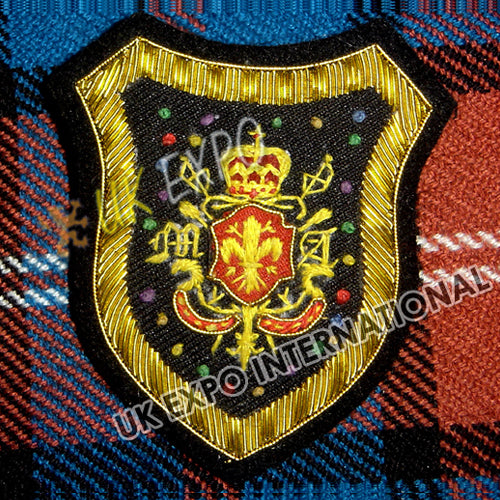 Royal Crest Gold Bullion Wire Blazer Badge