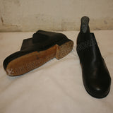 Black Leather Ankle Handmade Shoes