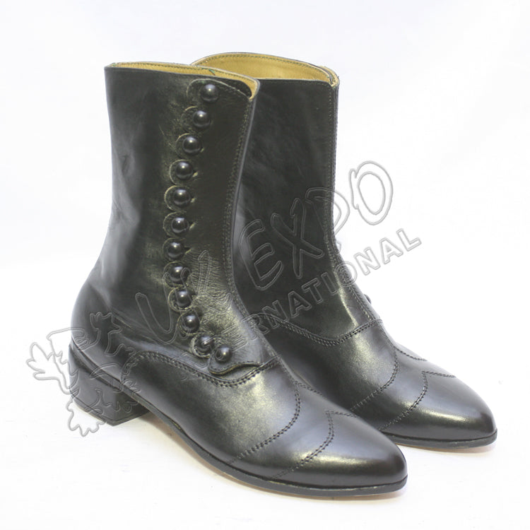 Victorian Antique Black Leather Boots